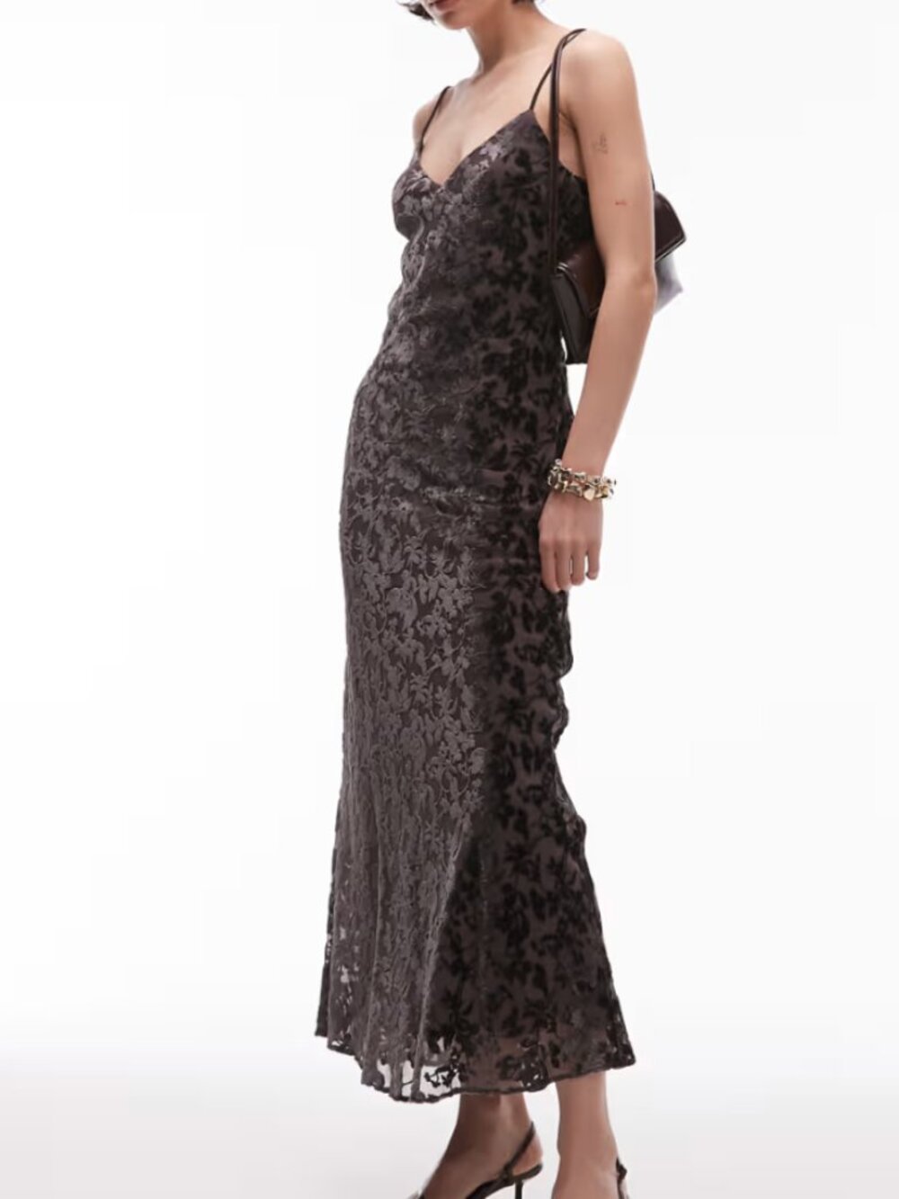 NWT Mango Devore Floral Maxi Dress